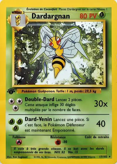 Image de la carte Pokemon Dardargnan (Édition 1) 17/102