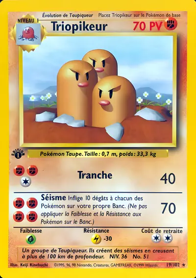 Image de la carte Pokemon Triopikeur (Édition 1) 19/102