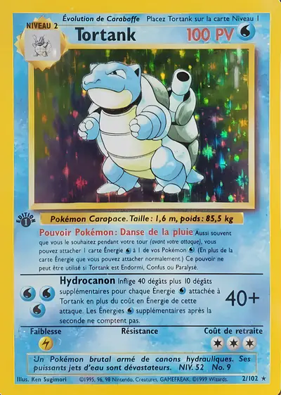 Image de la carte Pokemon Tortank (Édition 1) 2/102