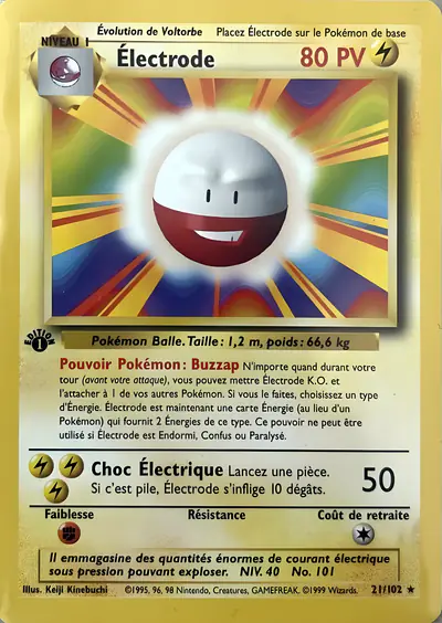 Image de la carte Pokemon Électrode (Édition 1) 21/102