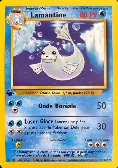 Image de la carte Pokemon Lamantine (Édition 1) 25/102