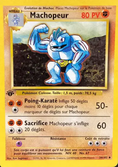 Image de la carte Pokemon Machopeur (Édition 1) 34/102