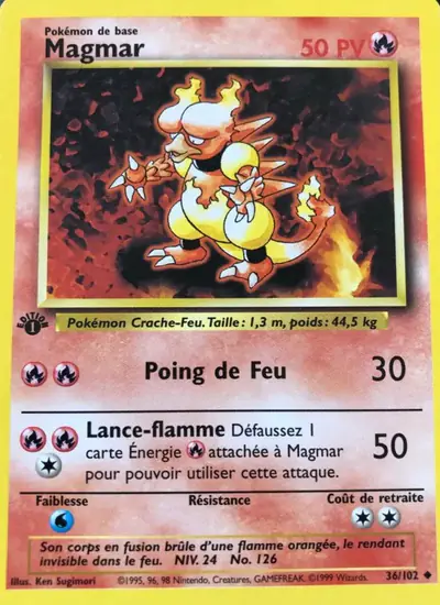 Image de la carte Pokemon Magmar (Édition 1) 36/102