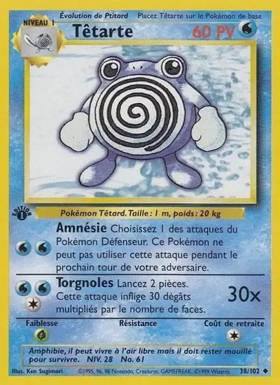 Image de la carte Pokemon Têtarte (Édition 1) 38/102