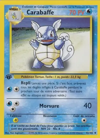 Image de la carte Pokemon Carabaffe (Édition 1) 42/102