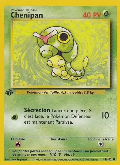 Image de la carte Pokemon Chenipan (Édition 1) 45/102