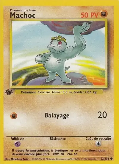 Image de la carte Pokemon Machoc (Édition 1) 52/102