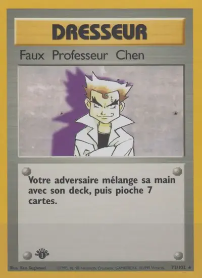 Image de la carte Pokemon Faux Professeur Chen (Édition 1) 73/102