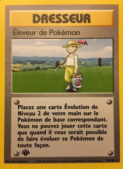 Image de la carte Pokemon Éleveur de Pokémon (Édition 1) 76/102
