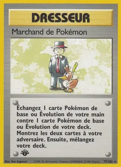 Image de la carte Pokemon Marchand de Pokémon (Édition 1) 77/102