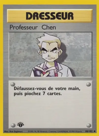 Image de la carte Pokemon Professeur Chen (Édition 1) 88/102