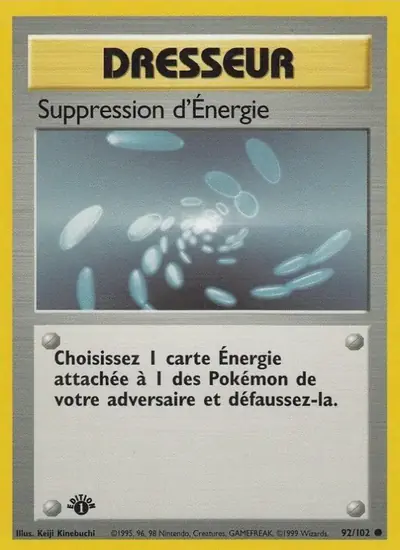 Image de la carte Pokemon Suppression d'Énergie (Édition 1) 92/102