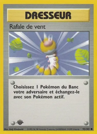 Image de la carte Pokemon Rafale de vent (Édition 1) 93/102