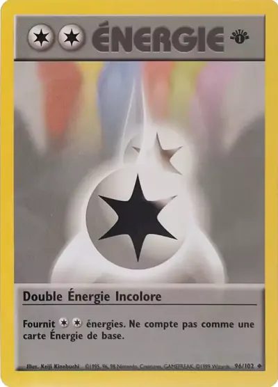 Image de la carte Pokemon Double Énergie Incolore (Édition 1) 96/102