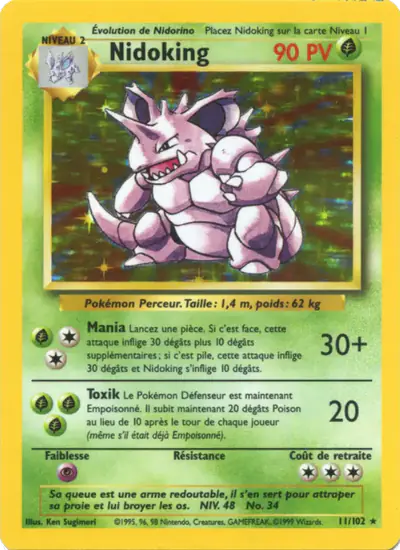 Image de la carte Pokemon Nidoking 11/102