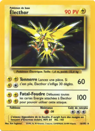 Image de la carte Pokemon Électhor 16/102