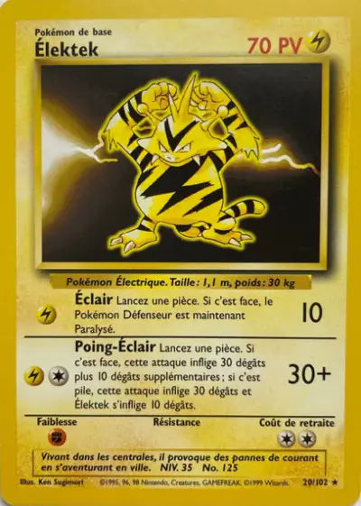 Image de la carte Pokemon Élektek 20/102