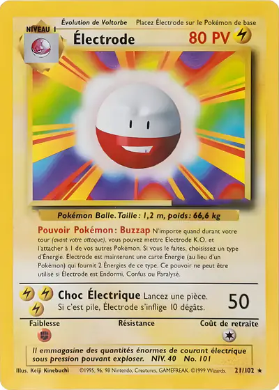 Image de la carte Pokemon Électrode 21/102