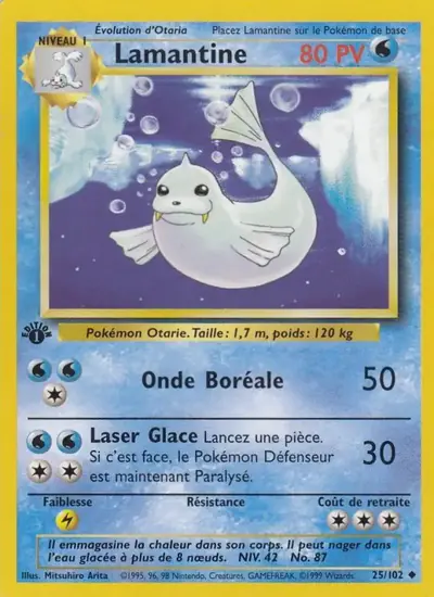 Image de la carte Pokemon Lamantine 25/102