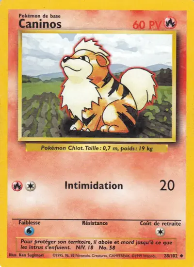 Image de la carte Pokemon Caninos 28/102