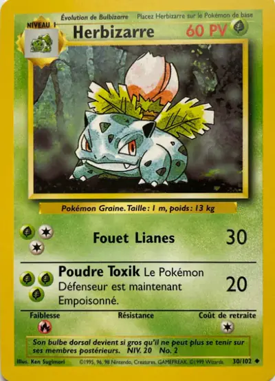 Image de la carte Pokemon Herbizarre 30/102