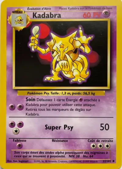 Image de la carte Pokemon Kadabra 32/102