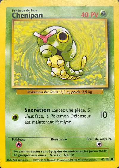 Image de la carte Pokemon Chenipan 45/102