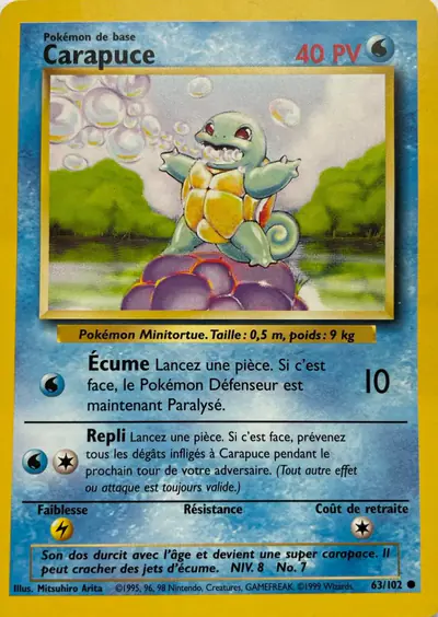 Image de la carte Pokemon Carapuce 63/102