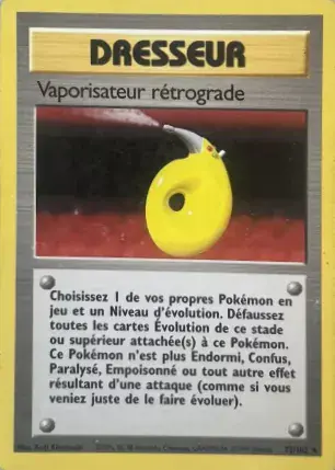 Image de la carte Pokemon Vaporisateur rétrograde 72/102