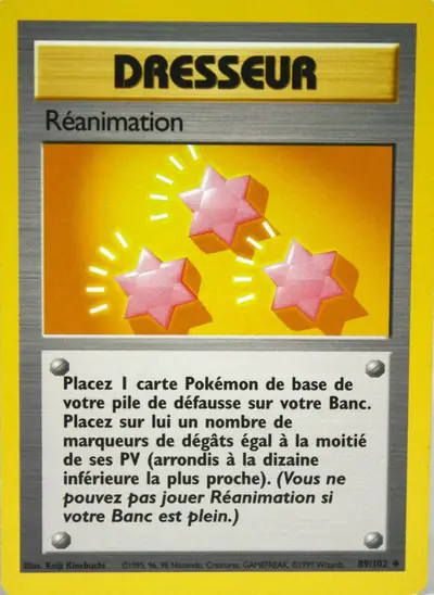 Image de la carte Pokemon Réanimation 89/102