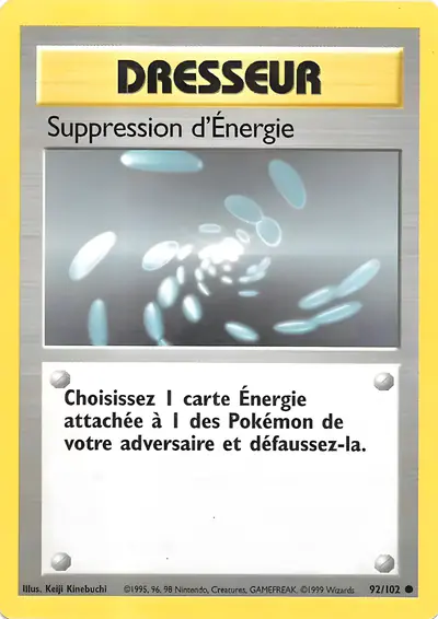 Image de la carte Pokemon Suppression d'Énergie 92/102