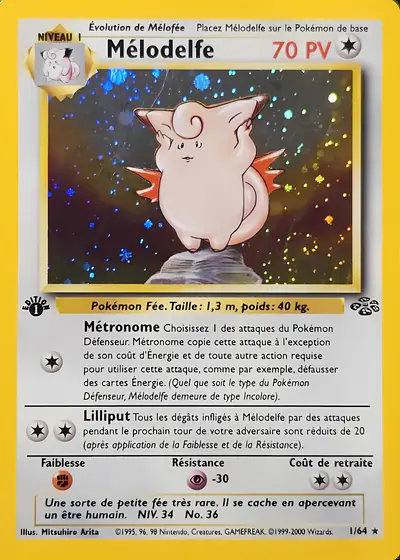 Image de la carte Pokemon Mélodelfe (Édition 1) 1/64