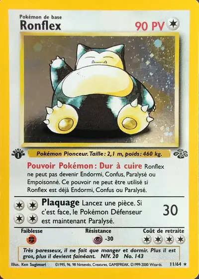 Image de la carte Pokemon Ronflex (Édition 1) 11/64
