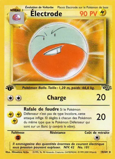 Image de la carte Pokemon Électrode (Édition 1) 18/64