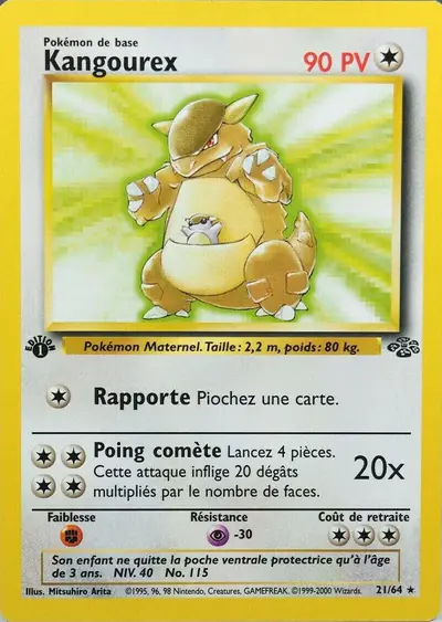 Image de la carte Pokemon Kangourex (Édition 1) 21/64