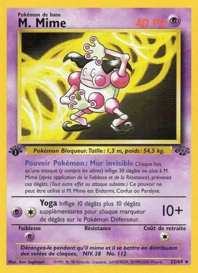 Image de la carte Pokemon M. Mime (Édition 1) 22/64