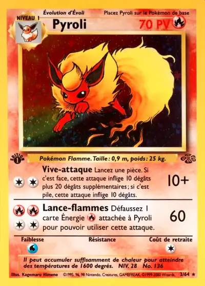Image de la carte Pokemon Pyroli (Édition 1) 3/64