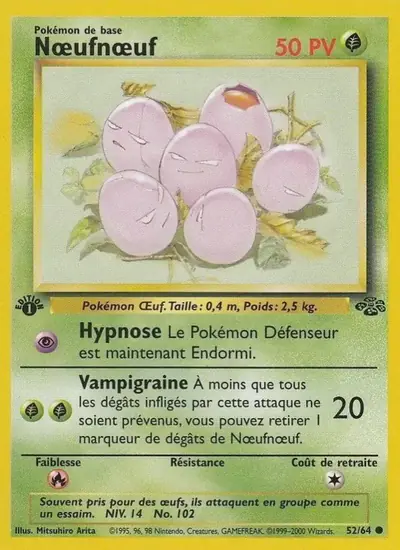 Image de la carte Pokemon Noeunoeuf (Édition 1) 52/64
