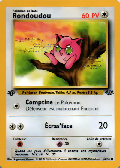 Image de la carte Pokemon Rondoudou (Édition 1) 54/64