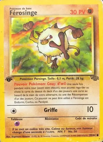 Image de la carte Pokemon Férosinge (Édition 1) 55/64