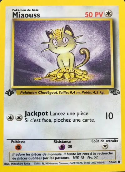Image de la carte Pokemon Miaouss (Édition 1) 56/64