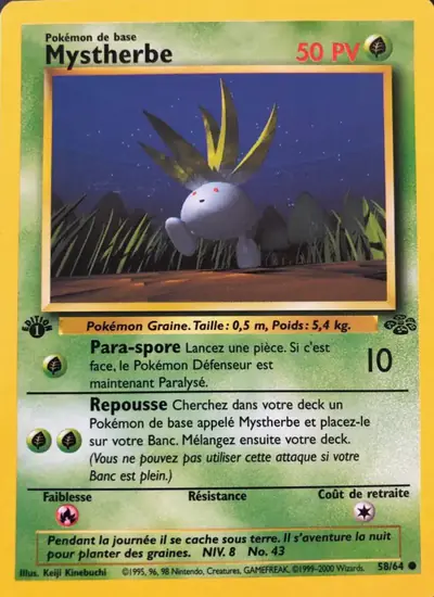 Image de la carte Pokemon Mystherbe (Édition 1) 58/64
