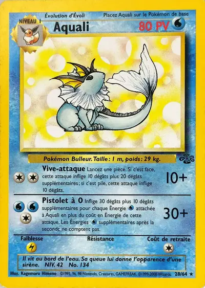 Image de la carte Pokemon Aquali 28/64