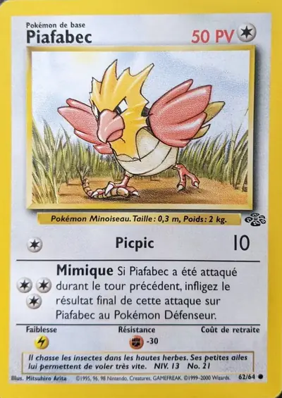 Image de la carte Pokemon Piafabec 62/64