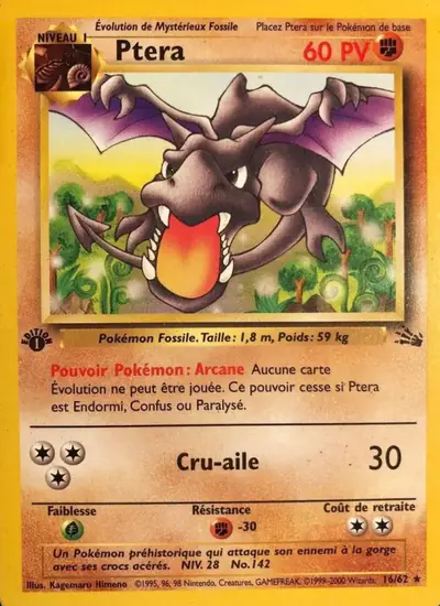 Image de la carte Pokemon Ptera (Édition 1) 16/62