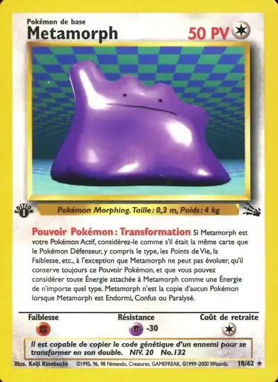 Image de la carte Pokemon Metamorph (Édition 1) 18/62