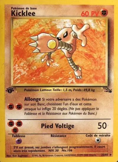 Image de la carte Pokemon Kicklee (Édition 1) 22/62