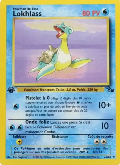 Image de la carte Pokemon Lokhlass (Édition 1) 25/62