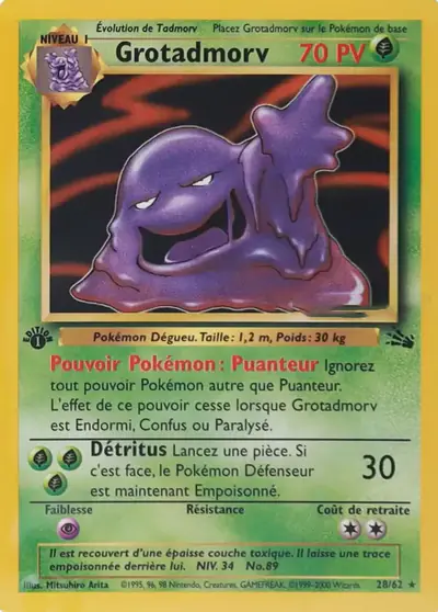 Image de la carte Pokemon Grotadmorv (Édition 1) 28/62