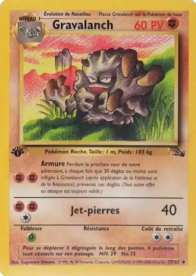 Image de la carte Pokemon Gravalanch (Édition 1) 37/62